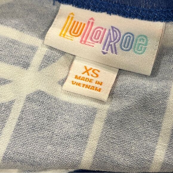 LuLaRoe short sleeve geometric print hi-low scoop neck Carly dress size XS - Picture 8 of 12